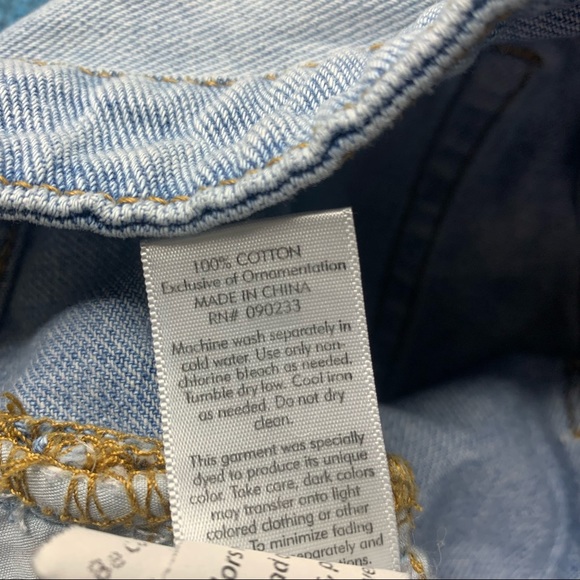 Pacsun Girlfriend Cactus Embroidered Denim Shorts - Picture 5 of 7